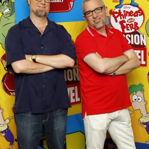 Still of Jeff Swampy Marsh and Dan Povenmire in Phineas and Ferb 2007