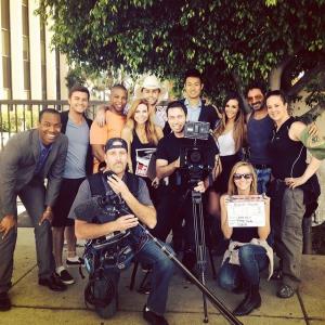 Tristan Creeley on the set of Reality TV Awards Promos starring Scheana Marie of Vanderpump Rules Alisha Norris Angel Jager Nick Norrece Philips and many more