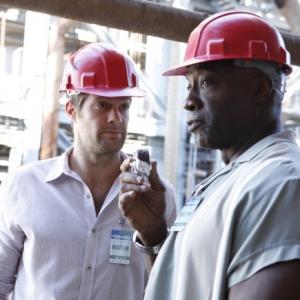 Still of Michael Clarke Duncan and Geoff Stults in The Finder 2012