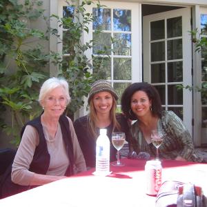with renowned Author and Hay House founder Louise Hay  Melanie Lococo Director of Giving at Hay House  set of You Can Heal Your Life