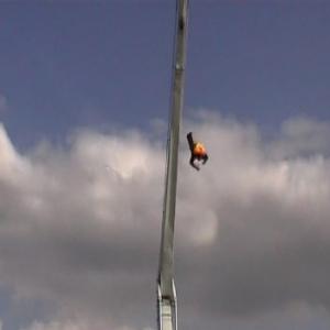 Zeljko Bozic Hi fall (150 feet - 50 m) on Moscow International Stunt Festival 2004.
