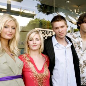 Elisha Cuthbert Paris Hilton Chad Michael Murray and Jared Padalecki at event of Vasko namai 2005