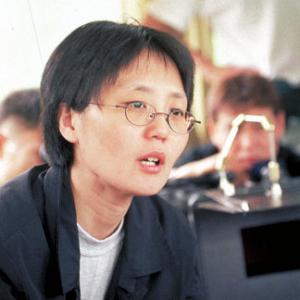 Writer/director Jeong-Hyang LEE on the set.