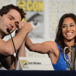 Meaghan Rath and Sam Witwer at event of Being Human 2011
