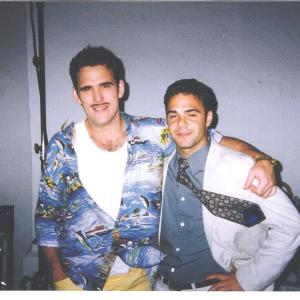 me and matt dillon, set of theres something about mary