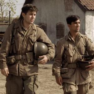 Still of Rick Gomez and James Madio in Band of Brothers 2001
