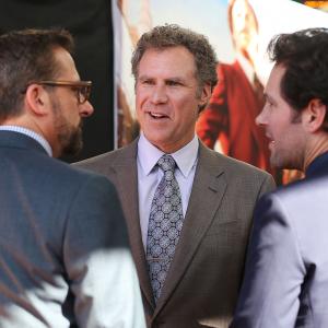 Will Ferrell Steve Carell and Paul Rudd at event of Anchorman 2 The Legend Continues 2013