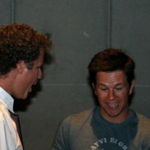 Will Ferrell encourages Mark Wahlberg before their panel for The Other Guys at Comic-Con 2010