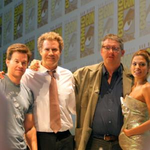 Mark Wahlberg, Will Ferrell, Adam McKay and Eva Mendes at event of Rezerviniai farai (2010)