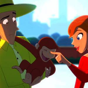 Still of Drew Barrymore and Will Ferrell in Curious George 2006