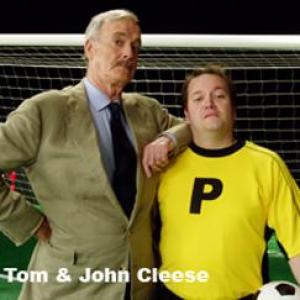 Tom Konkle & John Cleese on set