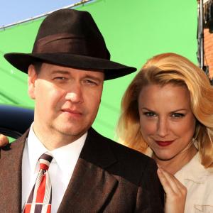 Tom Konkle and Brittney Powell starring in film Trouble Is My Business