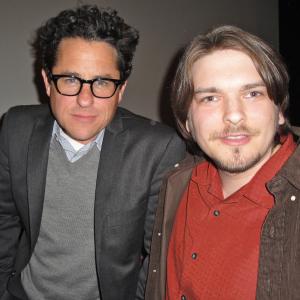 Tyler Norman and JJ Abrams at screening of Super 8