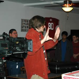 Tyler Norman on the set of Spud