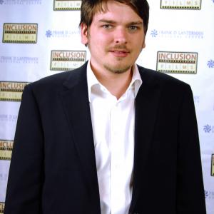 Tyler Norman arrives at the Los Angeles premiere of Spud