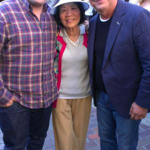 Cici with Billy Crystal and Josh Gad in The Commedians
