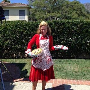 On set of Watering Willey as the 1950's housewife with Jay P. Morgan Productions!