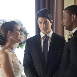 Still of David Ramsey Brandon Routh and Audrey Marie Anderson in Strele 2012