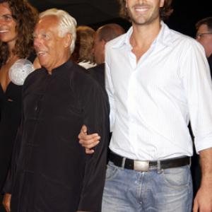 Giorgio Armani and Luca Calvani at event of Between Strangers 2002