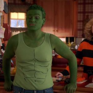 Still of Wendi McLendonCovey and Troy Gentile in The Goldbergs 2013