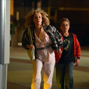 Still of Wendi McLendonCovey Eric McCandless and Sean Giambrone in The Goldbergs 2013