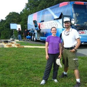 CNN election bus promos. Lars operated the ThunderShot Jimmy Jib. 2006 With Amy Krueger, Vice President of ThunderShot Studios.