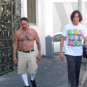 Actor Danny Trejo and Director Kevin Donovan on location in Cape Town