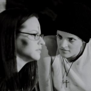Jen Frazier (Christine Auten) and Jessie, the Liberator (Laurie Scott) in AFTER TWILIGHT (Nu-Classic Films 2004.)