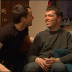 Christian Conn (left) as Paul the Hot Irishman and Parrish Hurley as Stephen in the pilot presentation of the (718)