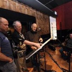 Mike Judge, George S. Clinton and Jay Weigel at Extract recording session in New Orleans