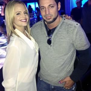 David Gere the Producer of A Bets A Bet  2013 on set with the films star Mena Suvari