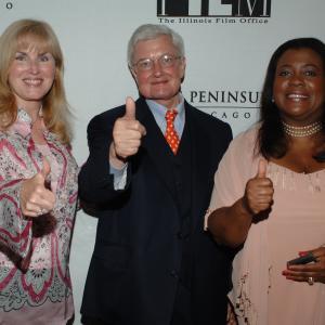 Dama Claire Roger Ebert and Chaz Ebert at Illinois awards