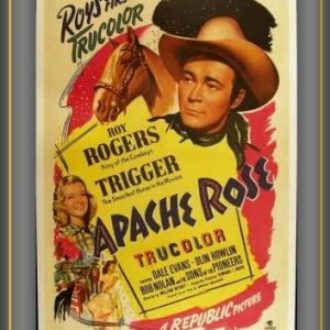 Roy Rogers Dale Evans and Trigger in Apache Rose 1947