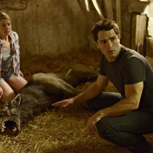 Still of Sam Witwer and Kristen Hager in Being Human 2011