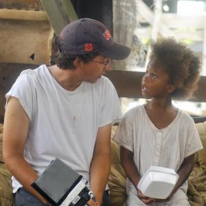 Still of Benh Zeitlin and Quvenzhané Wallis in Beasts of the Southern Wild (2012)