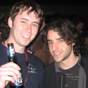 Tom Fulp with David Krumholtz at the Palindromes party