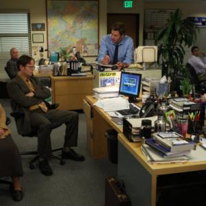 Still of Creed Bratton, Jenna Fischer, Phyllis Smith, Rainn Wilson and John Krasinski in The Office (2005)