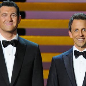 Seth Meyers and Billy Eichner at event of The 66th Primetime Emmy Awards (2014)