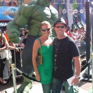 Terry Notary and his wife Rhonda Notary at the Hollywood Primer of The Incredible Hulk