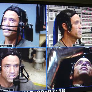 Terry Notary on the set of James Cameron's 'Avatar'.