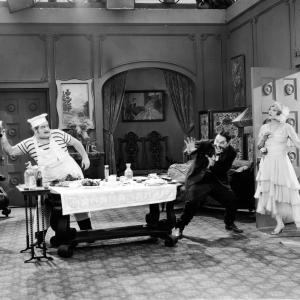 Still of Marion Davies William Haines and Kalla Pasha in Show People 1928