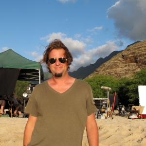 On location in Oahu filming Lost