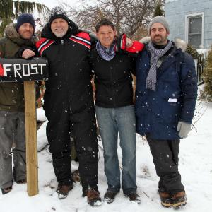 DOP-Clement Lush, MR. FROST-Richard Fitzpatrick, WRITER/EP-Curtis Harrison and DIRECTOR-Ryan Keller on the set of The Day Santa Didn't Come