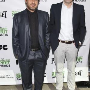 Actor Richmond Arquette L and director Chad Hartigan attend the 2014 Film Independent Filmmaker Grant And Spirit Awards Nominees Brunch at BOA Steakhouse on January 11 2014 in West Hollywood California