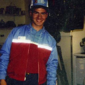 on set of my first National Television Commercial for Domino's Pizza, 1991.