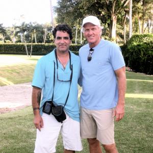 ON THE SET FILMING THE SHARK MACYS COMMERCIAL WITH GREG NORMAN SRJUPITER FLORIDA