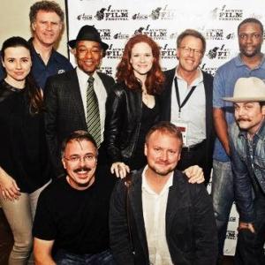Johnny w Director Rian Johnson Producer Mark Johnson  the cast of Vince Gilligans Two Face Live Presentation at AFF