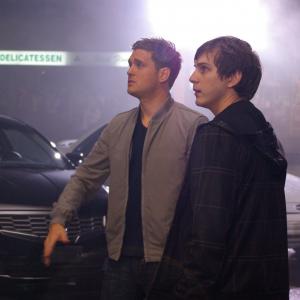 Paul Becker and Michael Buble on set of music video Havent Met You Yet
