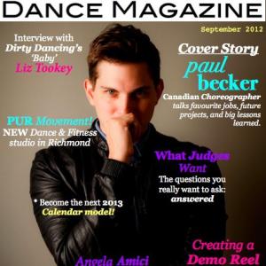 Paul Becker on cover of Industry Dance Magazine