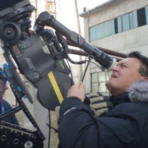 Tom Delmar, Stunt Coordinator & 2nd Unit Director shooting 'The Painter'